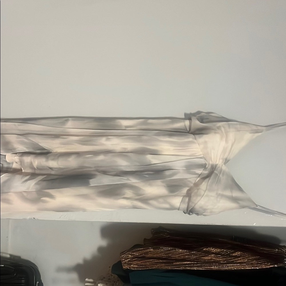 J.O.A. White and Gray Dress